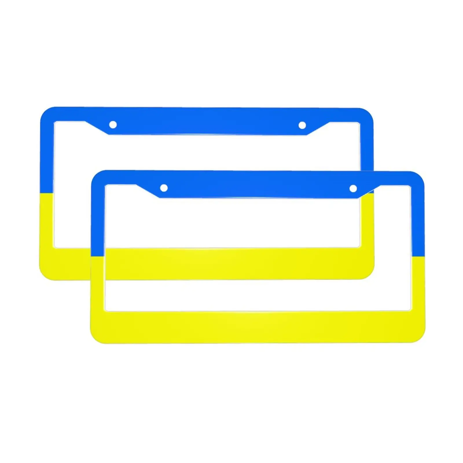 Flag of Ukraine Pattern Aluminum Alloy American Car License Plate Cover Car Accessories Waterproof License Plate Cover Car - view 2