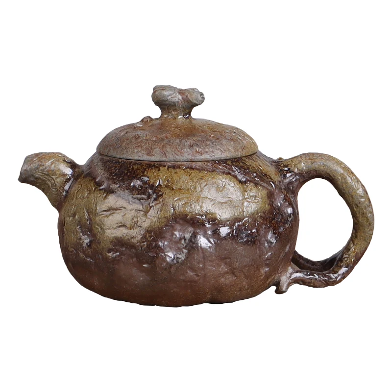 Deyuanchang Yixing Purple Clay Teapot, Wood Burning For Spring, Green Ash Section, Burning, Authentic Tea Making,