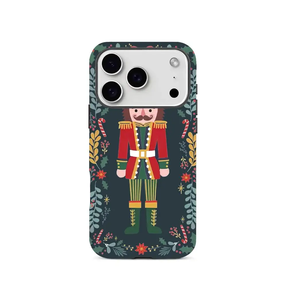 Handyhülle mit weihnachtlichem Muster, geeignet für iPhone 17, 16, 15, 14, 13, 12, 11 Pro/Max/Plus, Anti-Drop-Doppelschicht-Rückseite