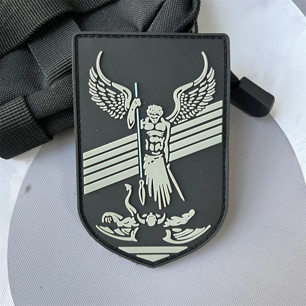 

"Good Always Wins" Archangel Michael PVC Morale Badge Tactical Hook and Loop Patches Military Armband Sticker Backpack Hats