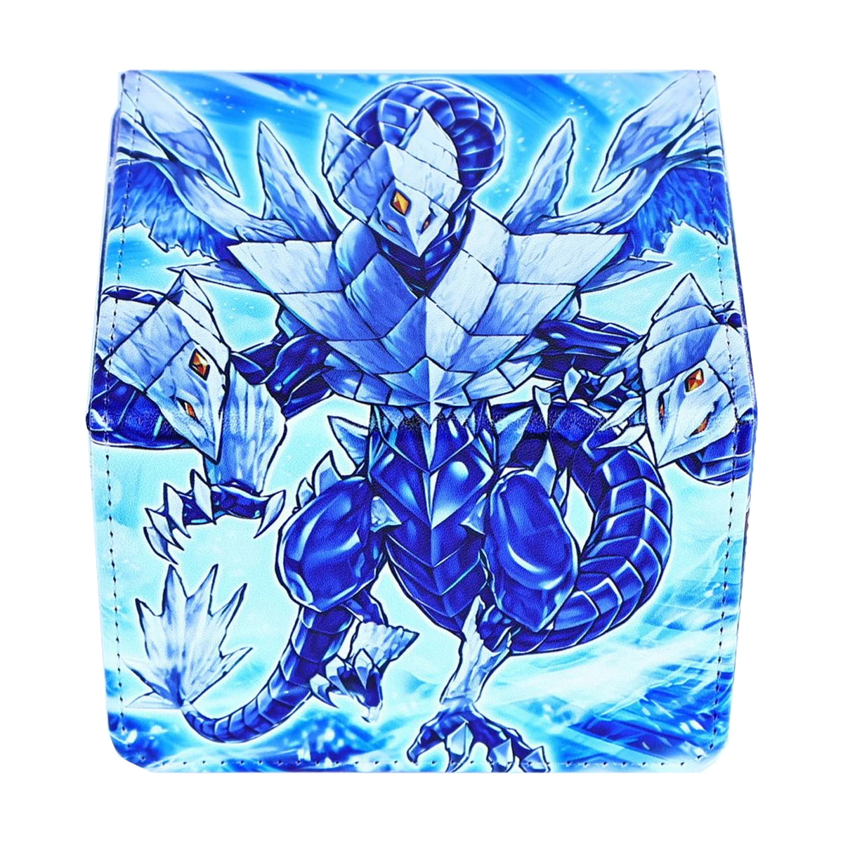 Diy Self Made Yu-Gi-Oh! Brionac Dragon of The Ice Barrier Card Storage Box High-End Leather Card Storage Box Anime Card Gift Toy