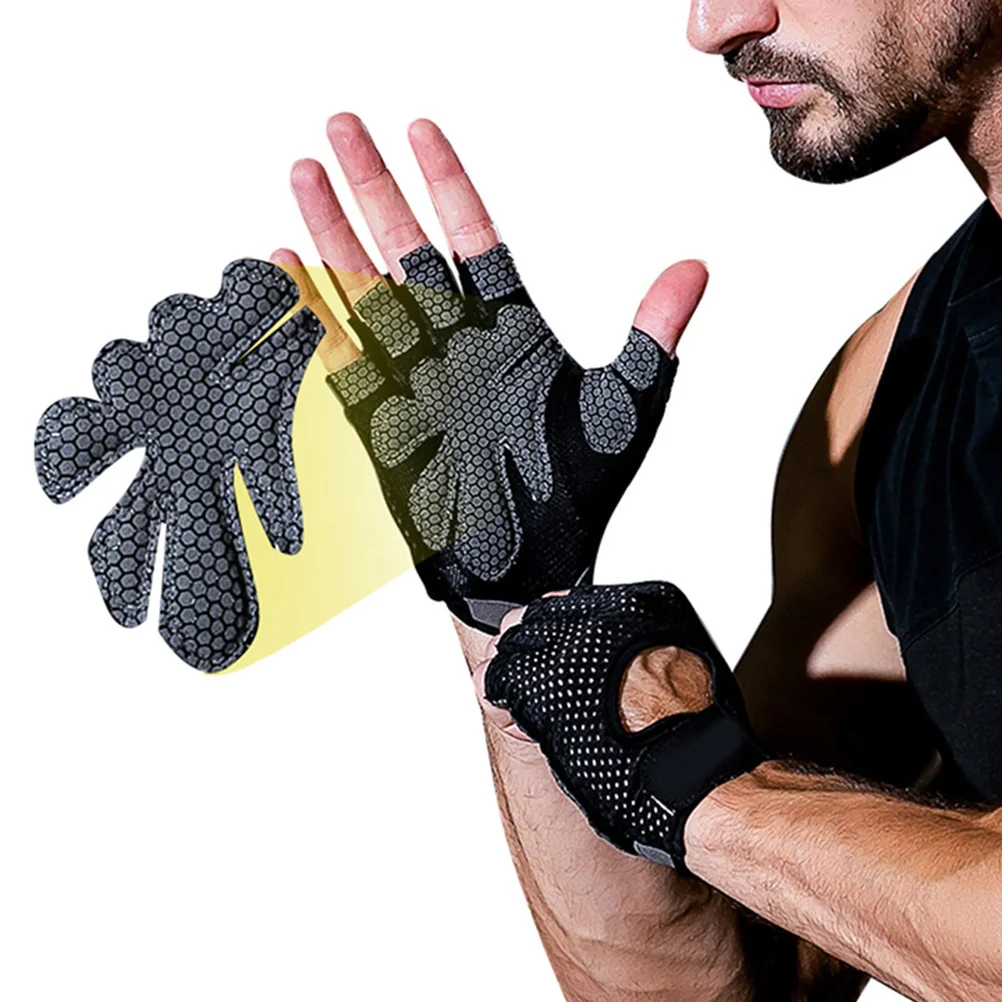 

AntiSlip Sports Gloves Breathable Mesh Silicone HalfFinger Outdoor Riding Biking Jogging Fishing Climbing Gloves NonSlip