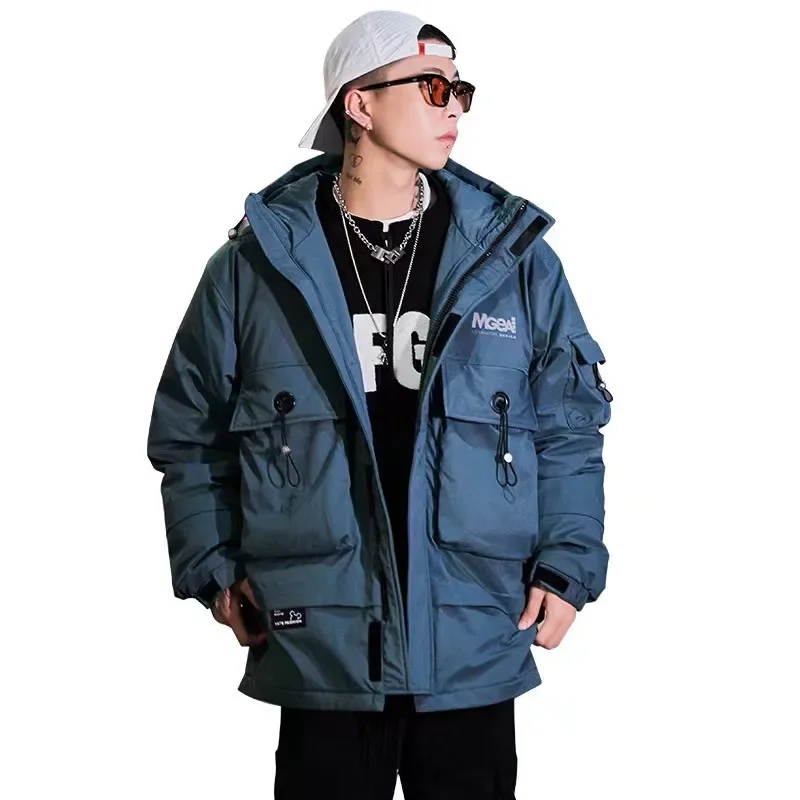 Winter new solid color high-end 90% white duck down men's down jacket men's jacket plus size men's jacket