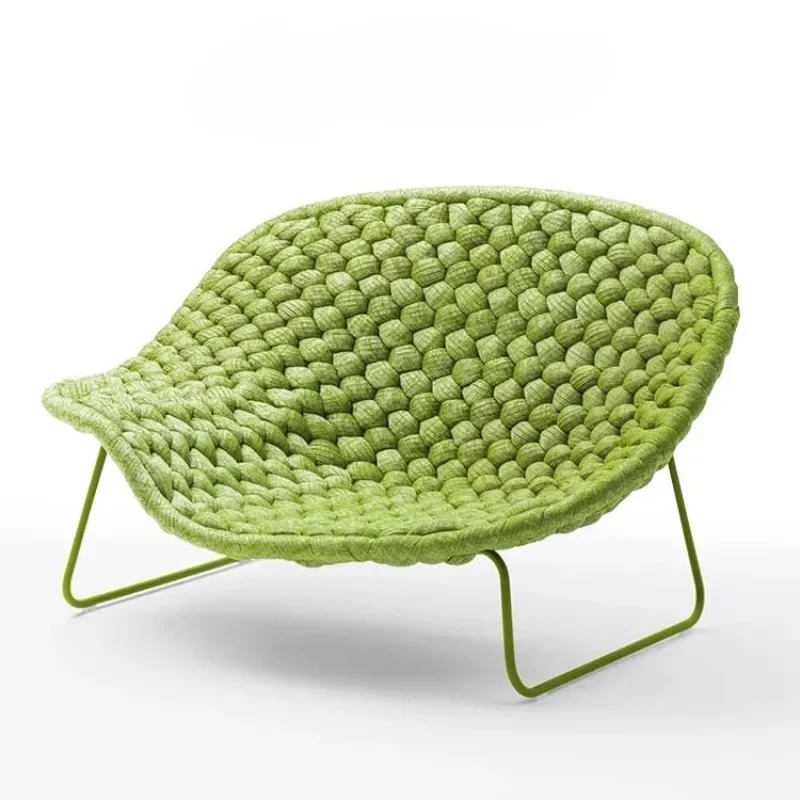 

Outdoor leisure sofa villa balcony rattan chair single woven chair homestay living room leisure rope weaving sofa chair