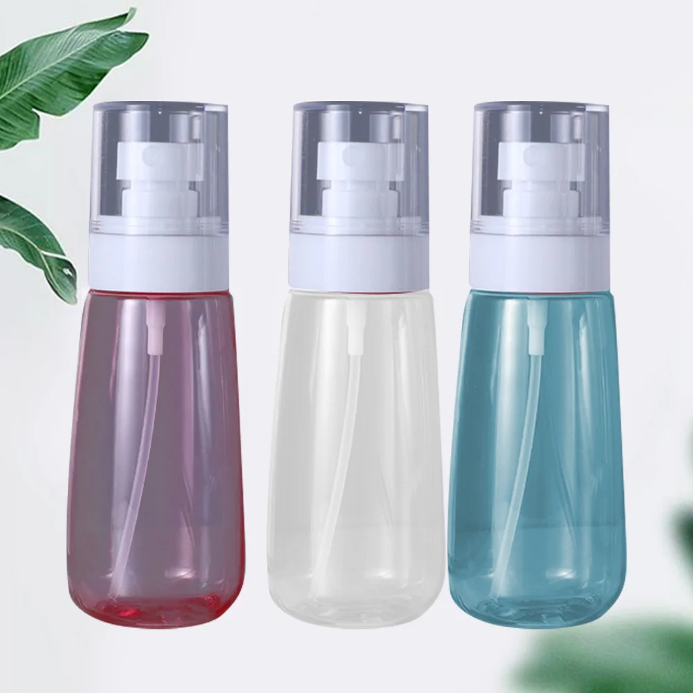 3pcs 80ml Empty Spray Bottles Sunscreen Spray Bottles Portable Makeup Sprayers Containers for Women Girls (Random Color