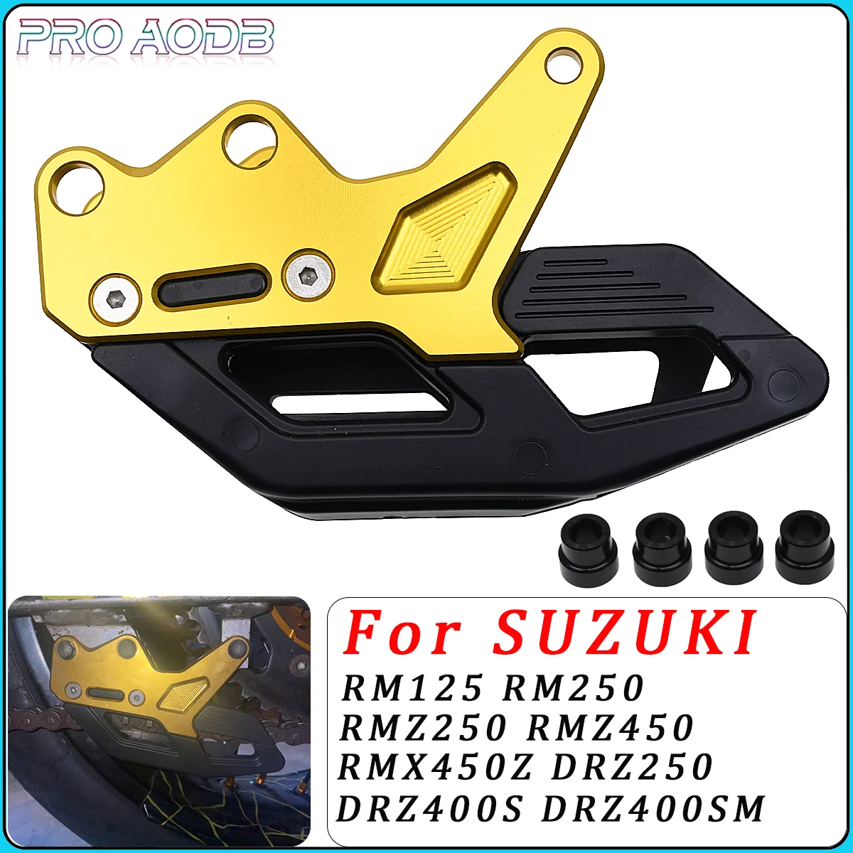 

MOTO Chain Guide Guard Protection For SUZUKI RM125 RM250 RMZ250 RMZ450 RMX450Z DRZ250 DRZ400 DRZ400E DRZ400S DRZ400SM RM RMZ DRZ