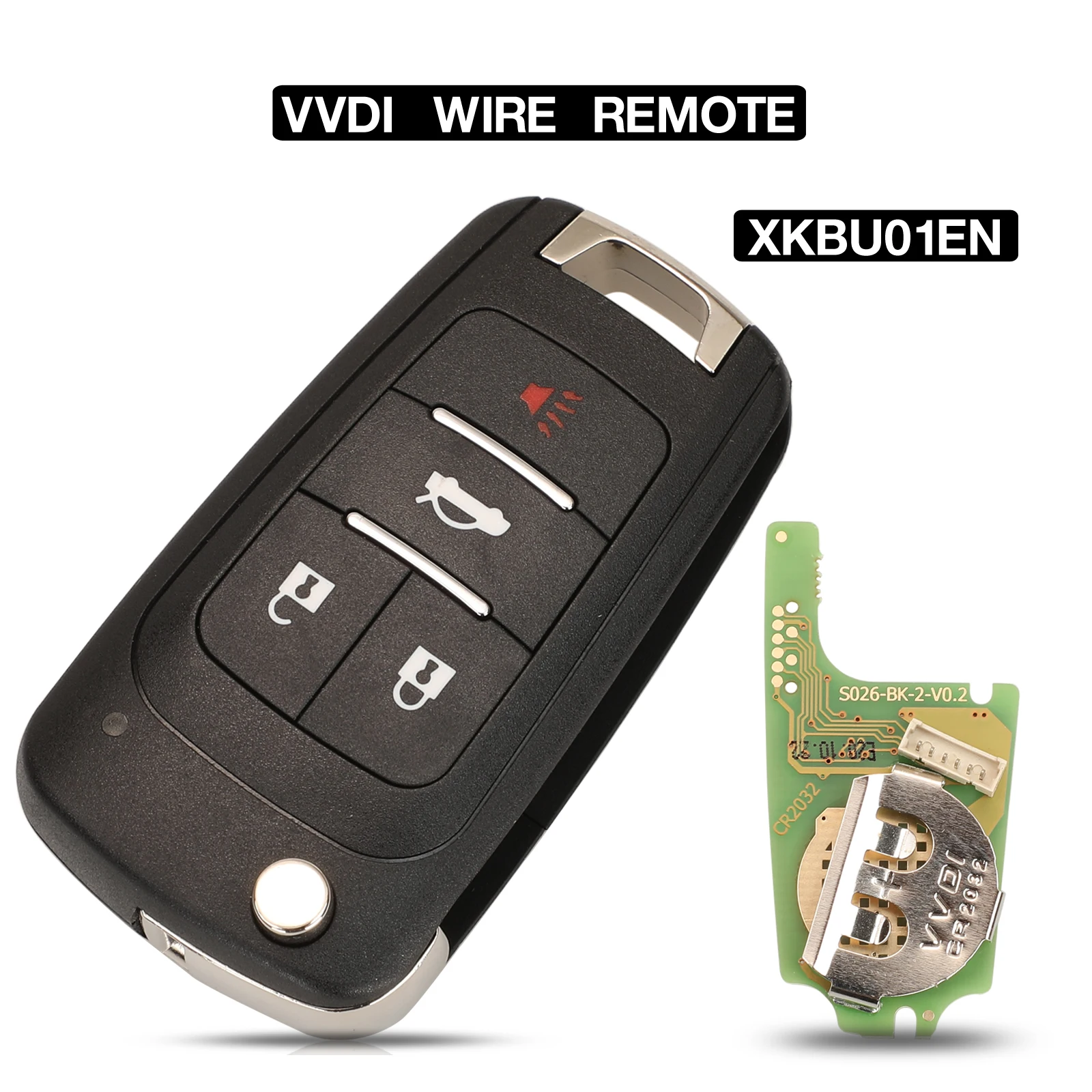 jingyuqin PN:XKBU01EN Xhorse Wire Universal Smart Remote Key Ｗorking Ｗith Xhorse VVDI Key Tool For Buick Flip 4 Buttons English