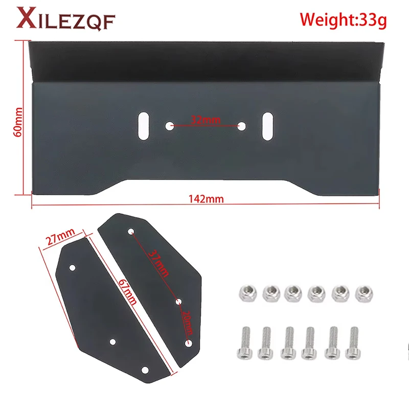 XILEZQF Aluminum Tail Spoiler for Tamiya Hotshot II 2024 Off-Road RC Upgrade 1/10 Scale Enhances Stability & Style Durable New