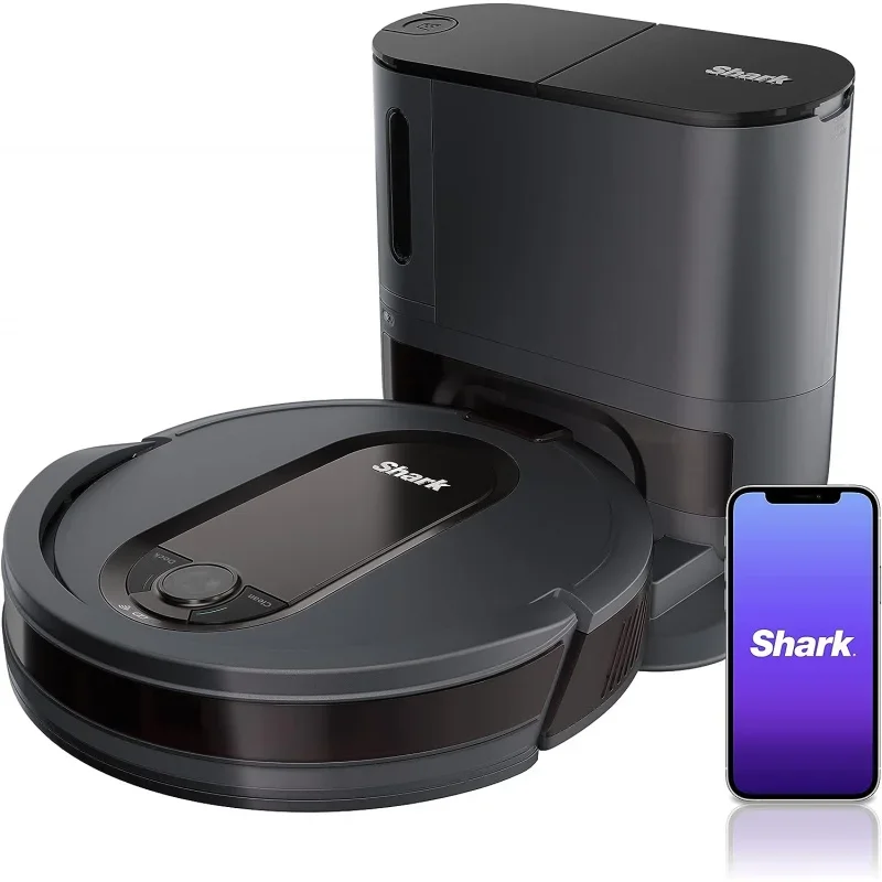 QWShark RV912S EZ Robot Vacuum with Self-Empty Base,Bagless,Row-by-Row Cleaning,Perfect for Pet Hair,Compatible with Alexa,Wi