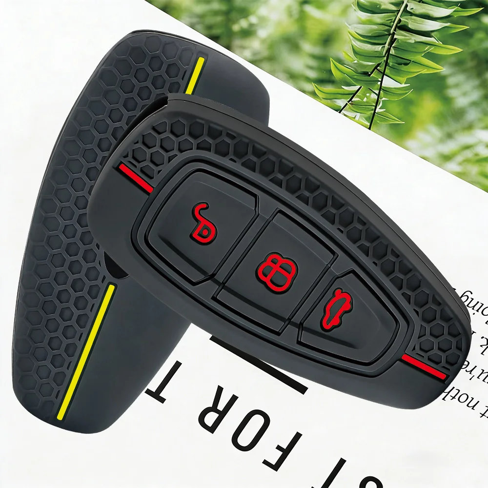 

Premium Soft Silicone Car Key Case Cover for Ford ST Line Fiesta Focus Mondeo Ecosport Kuga Edge Escape Metallic Car Accessories