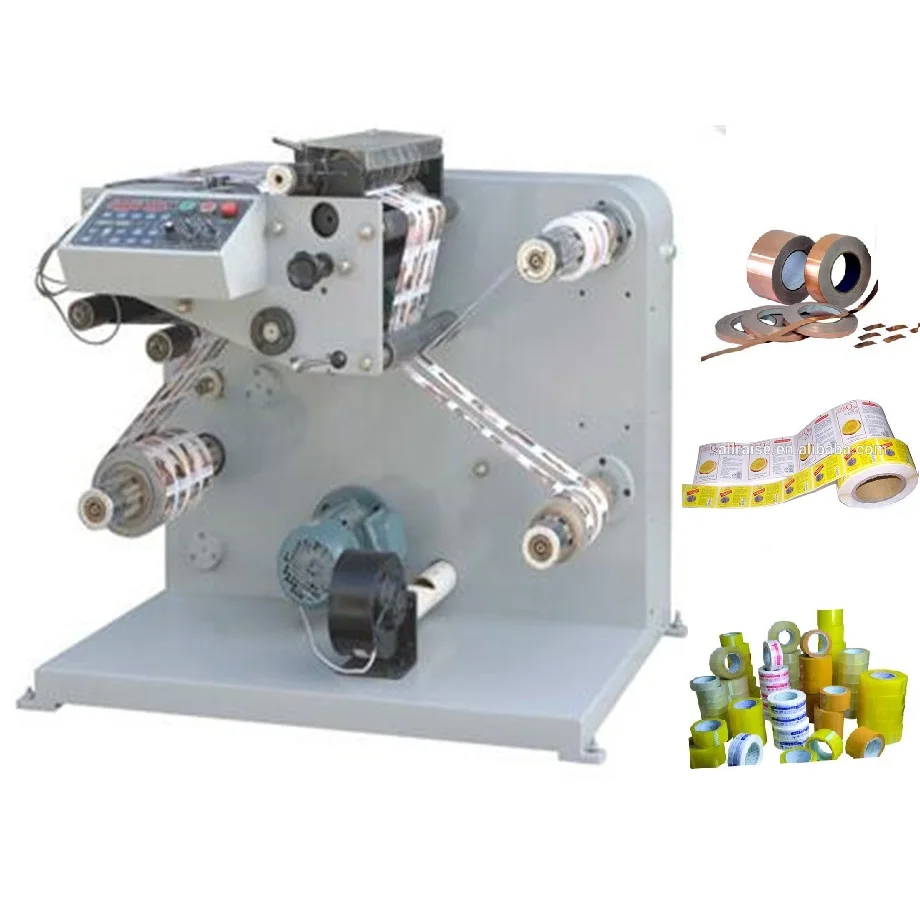 Automatic Roll Sticker Label Slitter Machine Rotary Label Slitting Rewinding Machine Bopp Tape Slitter Rewinder