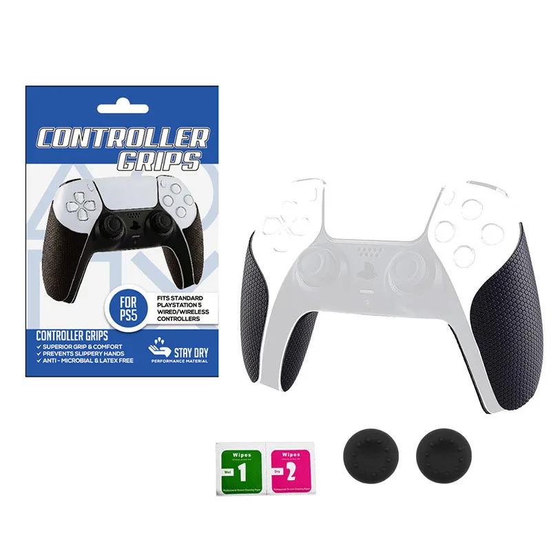 Für Playstation 5 PS5-Controller, strukturiertes Gummi, rutschfest, rutschfest, schweißabsorbierend, Aufkleber-Abdeckung, Performance-Griff, Silikonkappen