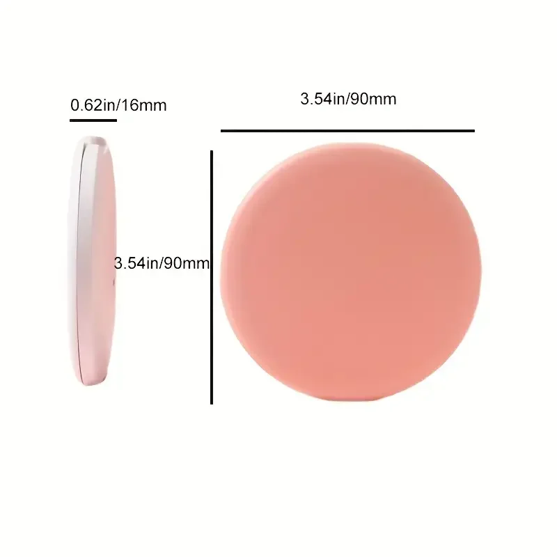 1 Piece 2X Magnifying Double-Sided Ultra-Thin Led Portable Makeup Mirror, High-Definition Mirror Surface That Restores Natural Light, USB Charging, Compact and Portable Folding Mirror, Suitable for Daily Travel and Touch-Ups, a Must-Have Beauty Mirror for Exquisite Girls, Perfect as a Gift for Friends and Besties on Halloween, Christmas, and Other Holidays