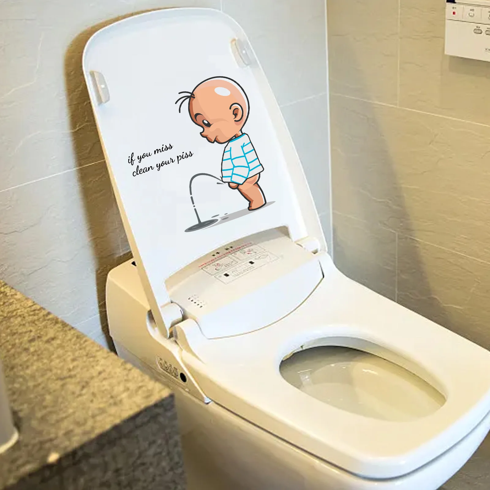 Stickers Toilet Sticker Decal Toilet Stickers Bathroom Fun Cartoon Sticker Decal Toilet Stickers Peel And Paste
