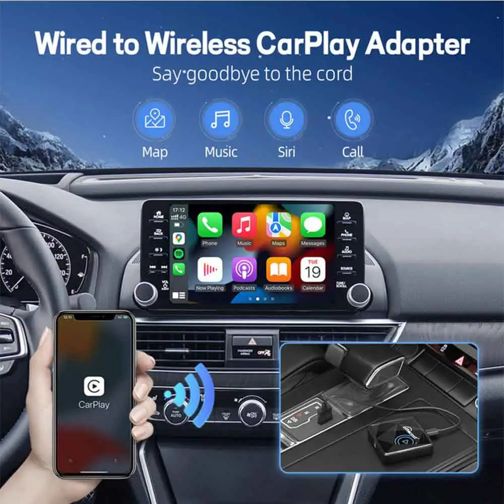 OTTOCAST U2 Air PRO Wired To Wireless CarPlay Adapter USB Dongle Smart Ai Box Car Accessories for VW Nissan Ford Volvo Kia Benz