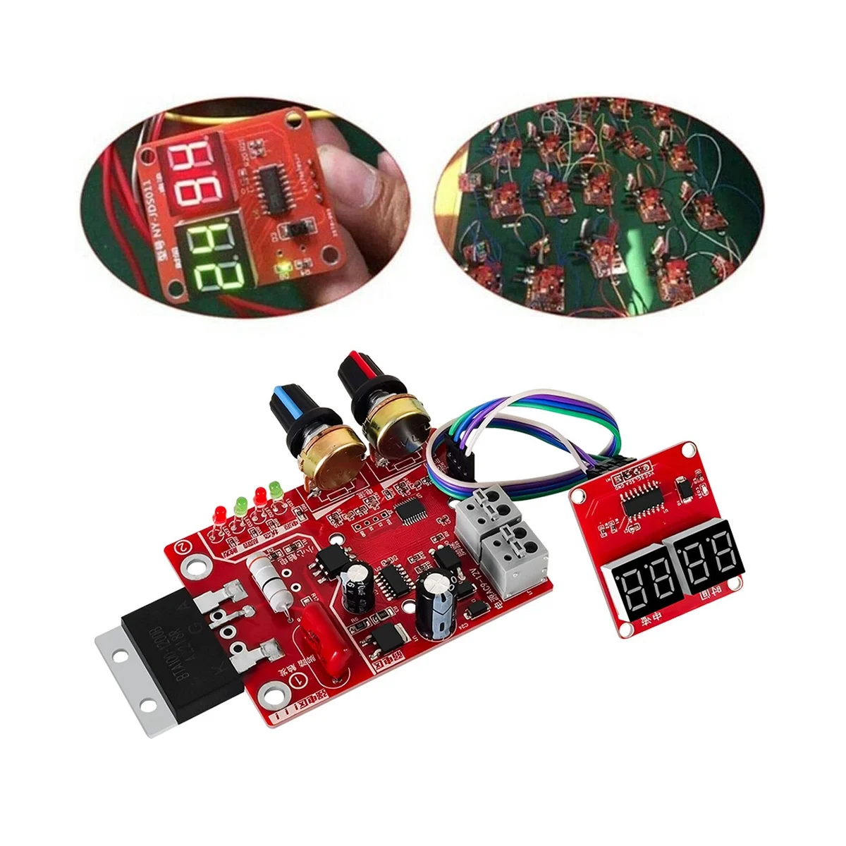 NY-D01 Spot Welding Machine Control Board Regulating Time and Current Digital Display DIY Control Board (40A)