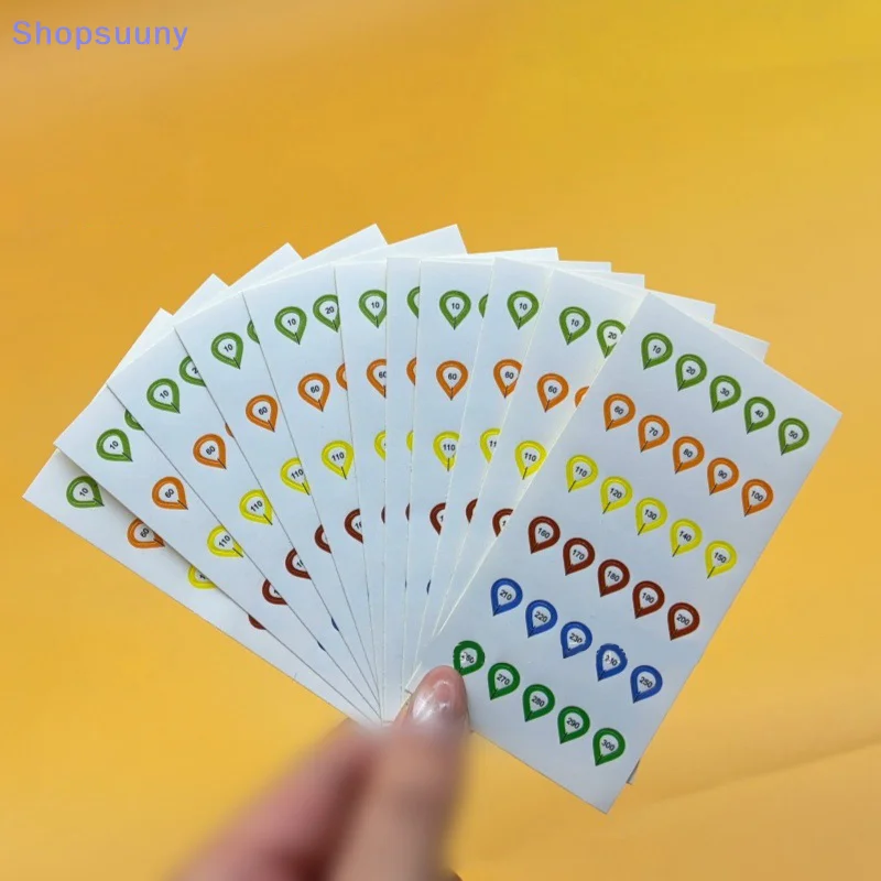 [SU]10 Sheets  Scope Adjustment Dope Stickers Set Scope Turret Sticker Scope Turret Tags For Distance Markers[SU]