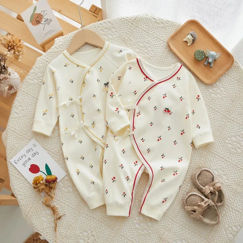 Baby Romper Cotton Spring Autumn Fresh Print Soft Newborn Infant Jumpsuit Casual Clothes for Bodysuits Sleepsuits