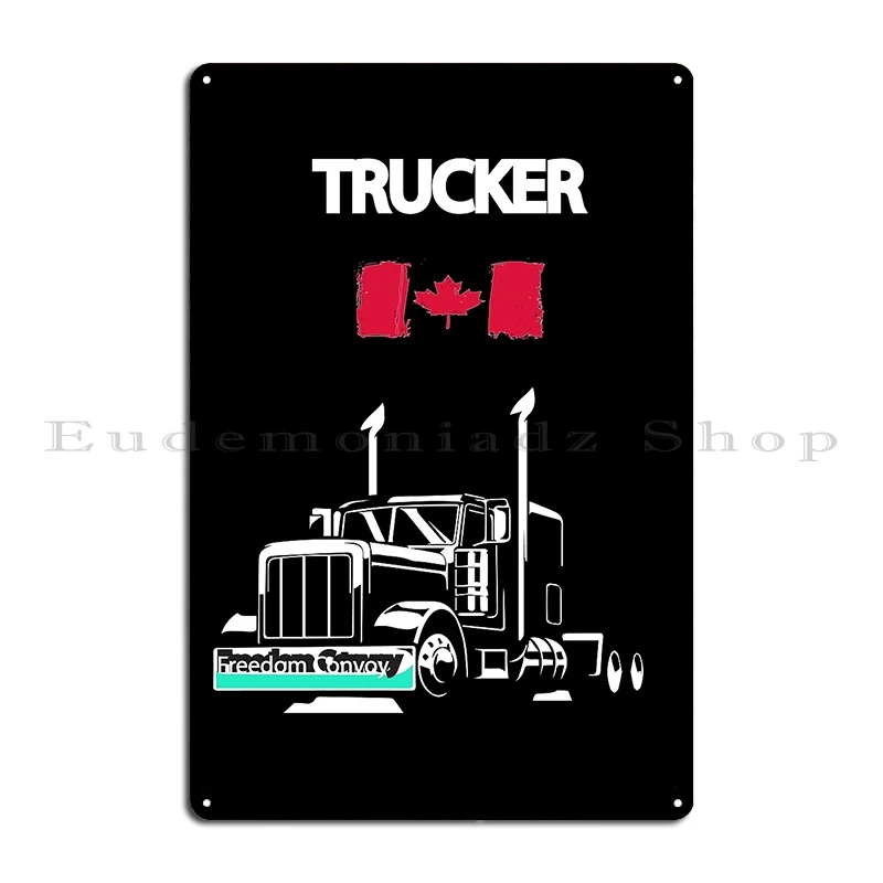 Trucker Convoy Metal Sign Plaques Custom Party Create Cinema Wall Decor Tin Sign Poster