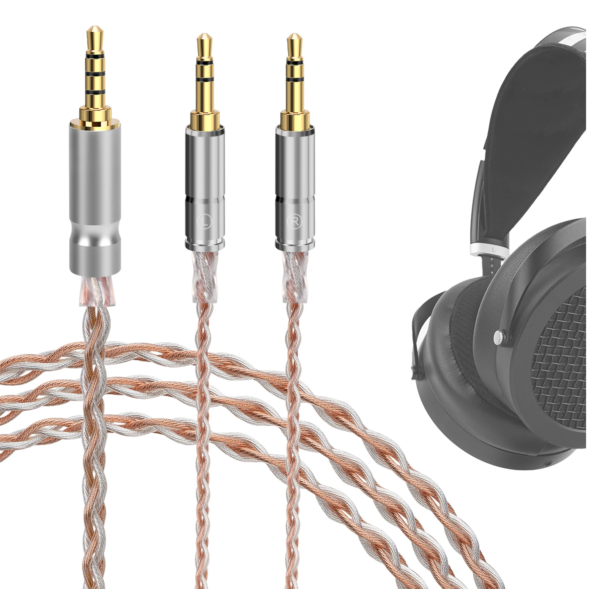 

Сбалансированный кабель Geekria Apollo 3,5 мм TRRS, совместимый с HIFIMAN Edition XS, Denon AH-D5200, FiiO FT1