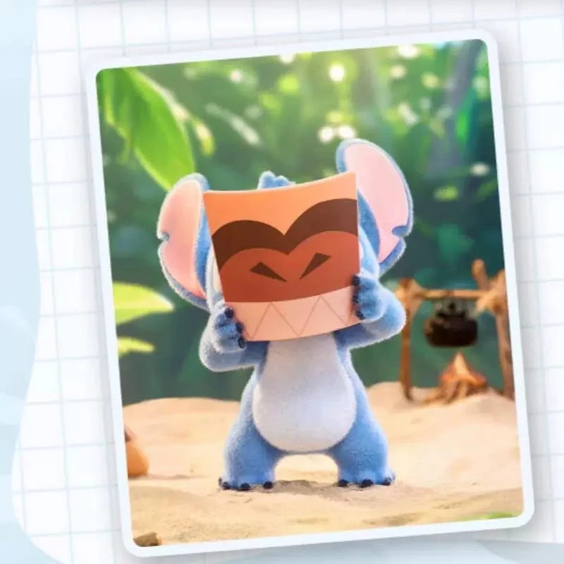 Officiële Disney Stitch Flocked Blind Box - schattig verzamelfiguur, Kawaii bureaudecor, verrassingscadeau voor kinderen, volwassenen, fans