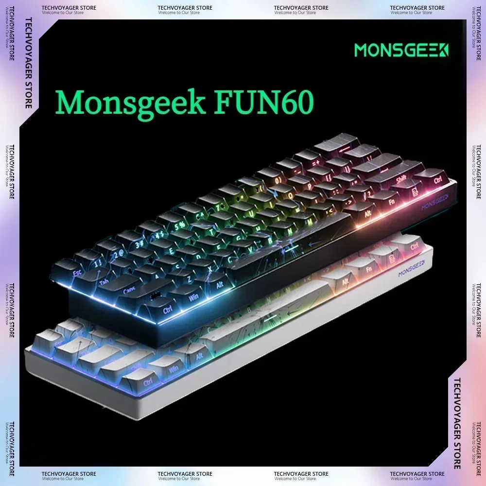 Monsgeek FUN60/FUN60 Pro Magnetic Switch Mechanical Keyboards TMR 8K Return Customized Gaming Keyboard Office PC E-sports Gifts