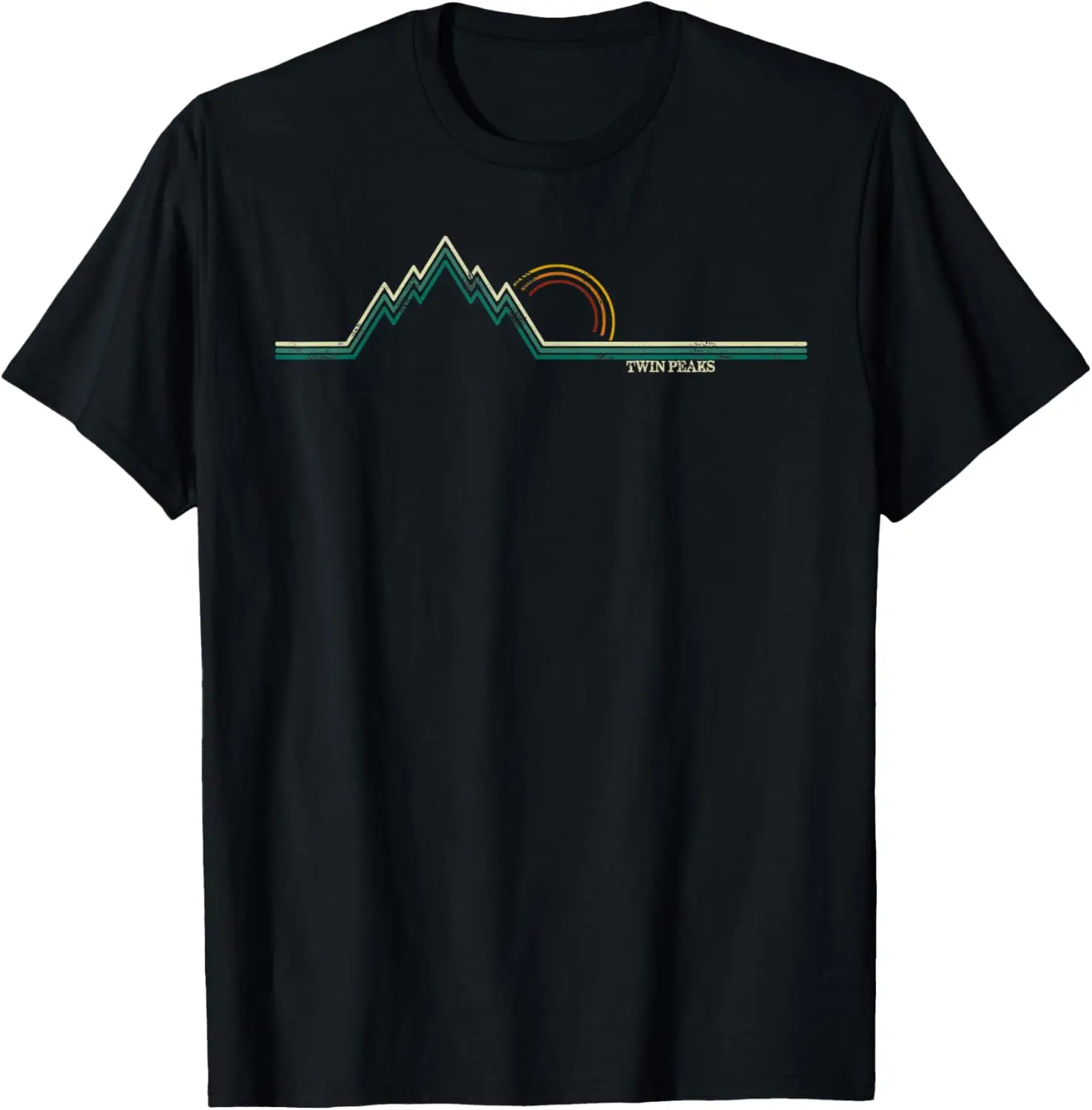 Retro Twin Peaks, California Summer Hiking T-Shirt