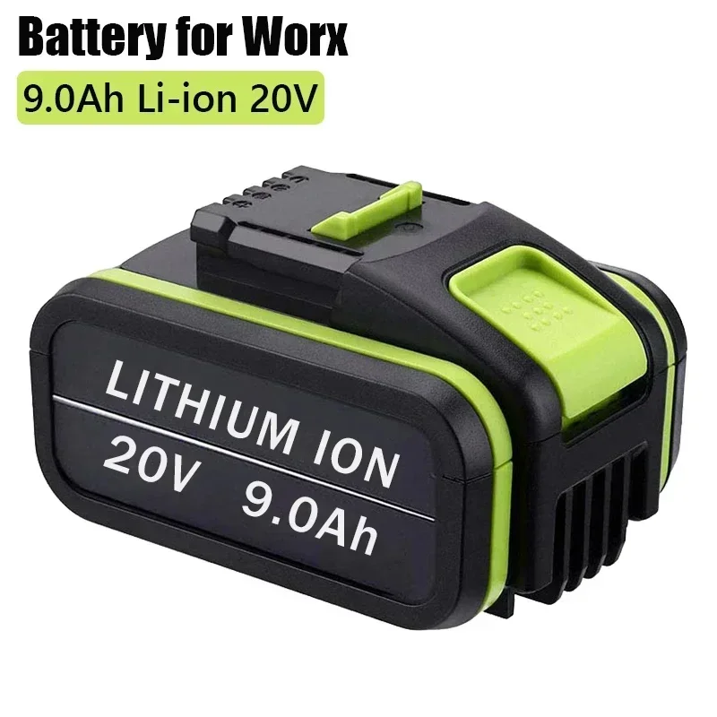 

2024，20V 9000mAh Lithium Rechargeable Replacement Battery for Worx Power Tools WA3551 WA3553 WX390 WX176 WX178 WX386 WX678