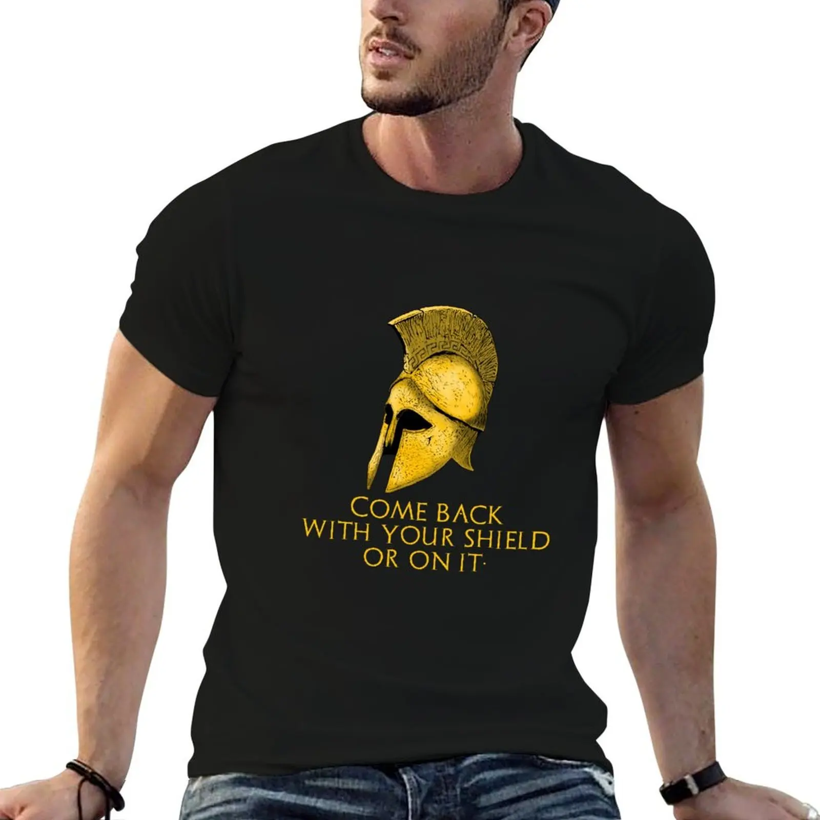 Come back with your shield or on it - Ancient Sparta - Classical Greek History T-Shirt anime t shirts summer tops t shirts men