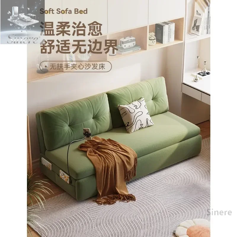 

Home Foldable Balcony Sandwich Sofa Bed Small Apartment Living Room Study Multifunctional Storage Sofa Bed