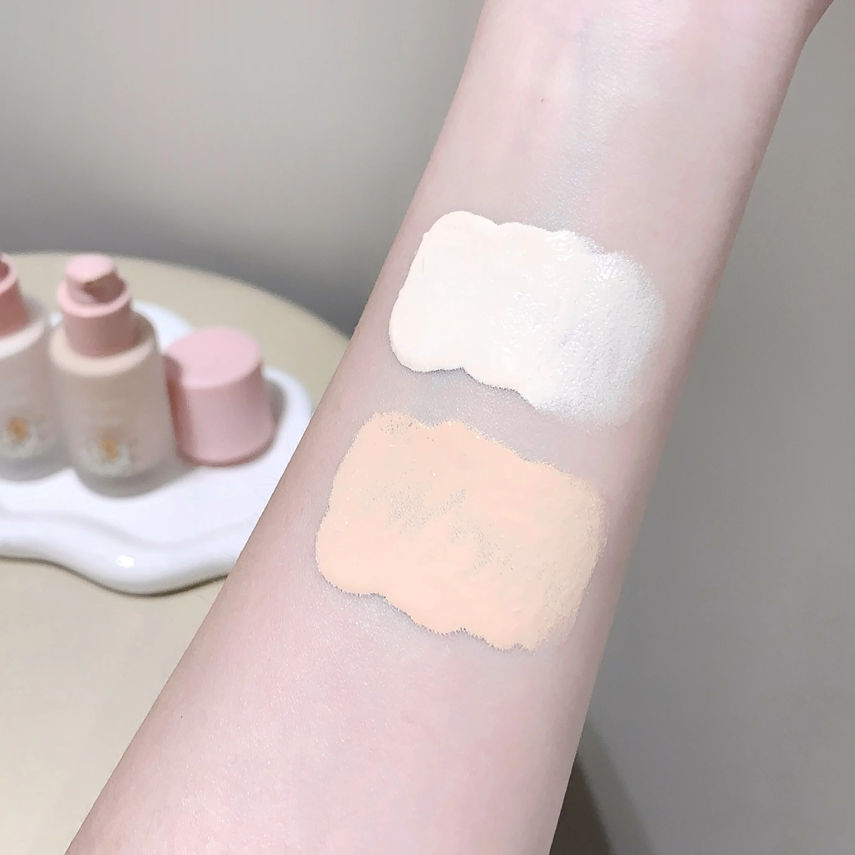 LEEINTO gran oferta base líquida ligera base de maquillaje hidratante de cobertura completa de larga duración acabado Natural