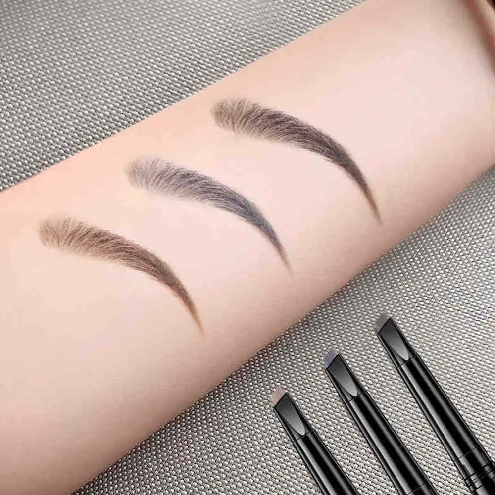 Grey Waterproof Eyebrow Brush Brow Enhancers Long Lasting Brow Definer Eyebrow Pen Automatic Eyebrow Pencil Brow Tint Tool