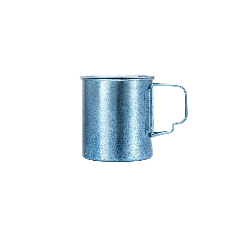 

Кружка из чистого титана с крышкой, кофе, бытовой светильник, роскошная чашка для воды для пары, креативная складная офисная чашка