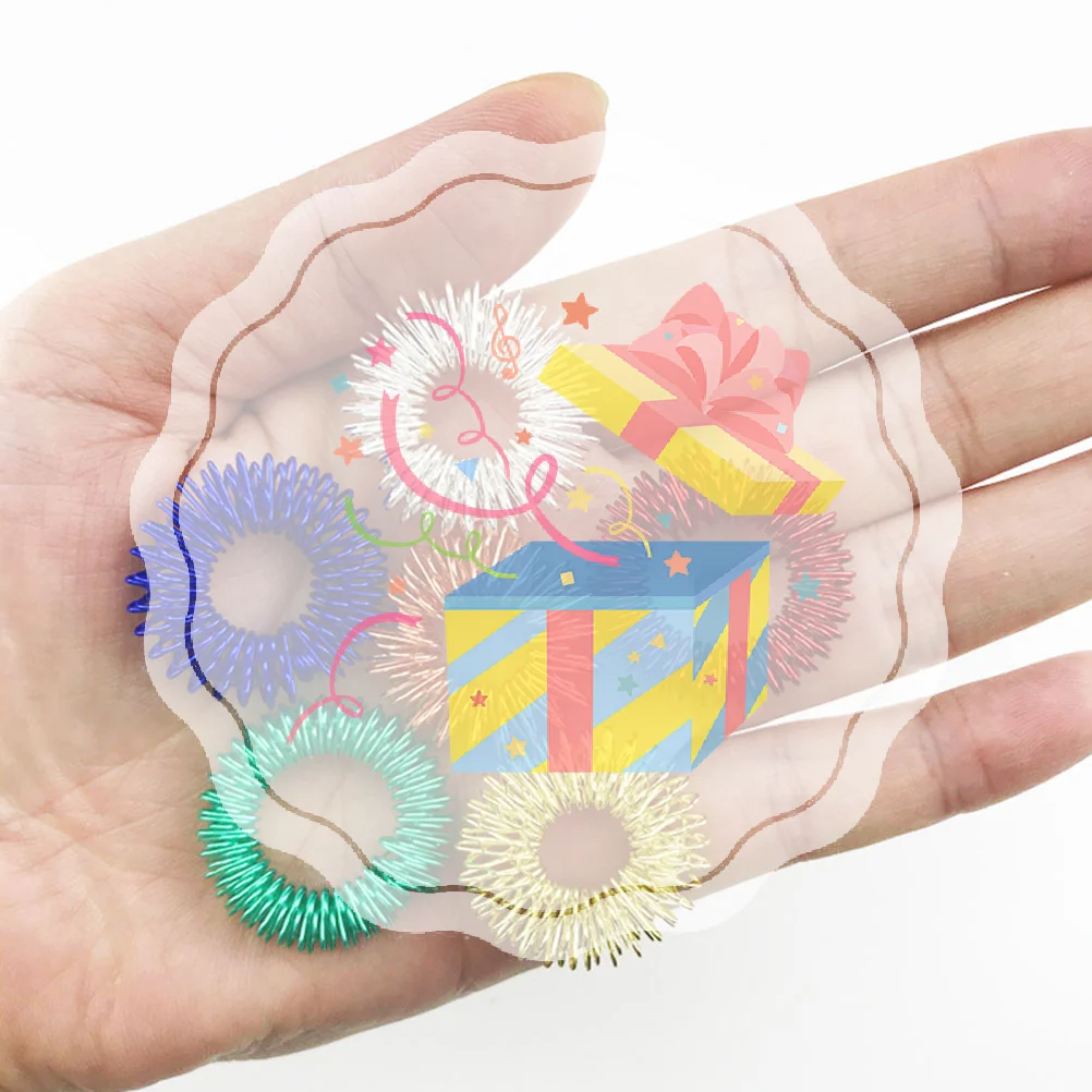 5pcs Finger Massager Massage Ring Health Care Set Home Use Health Care Tools Acupressure Figure Massager Relax Finger Hand Care