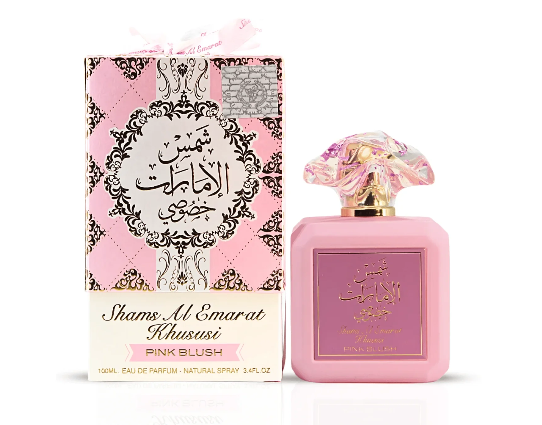 Shams Al Emarat Khususi Pink Blush Women's Eau de Parfum – Soft Floral-Sweet Scent, 3.4oz Elegant Fragrance Spray