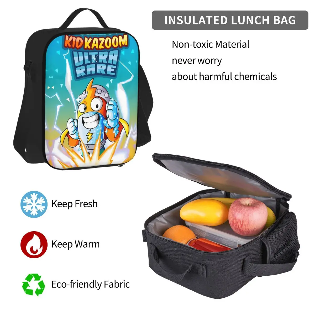 3pecs/set SuperThings Cartoon Backpack for Teenage Kazoom Power Kindergarten Daypack Lunch bag Pencil Case - view 5