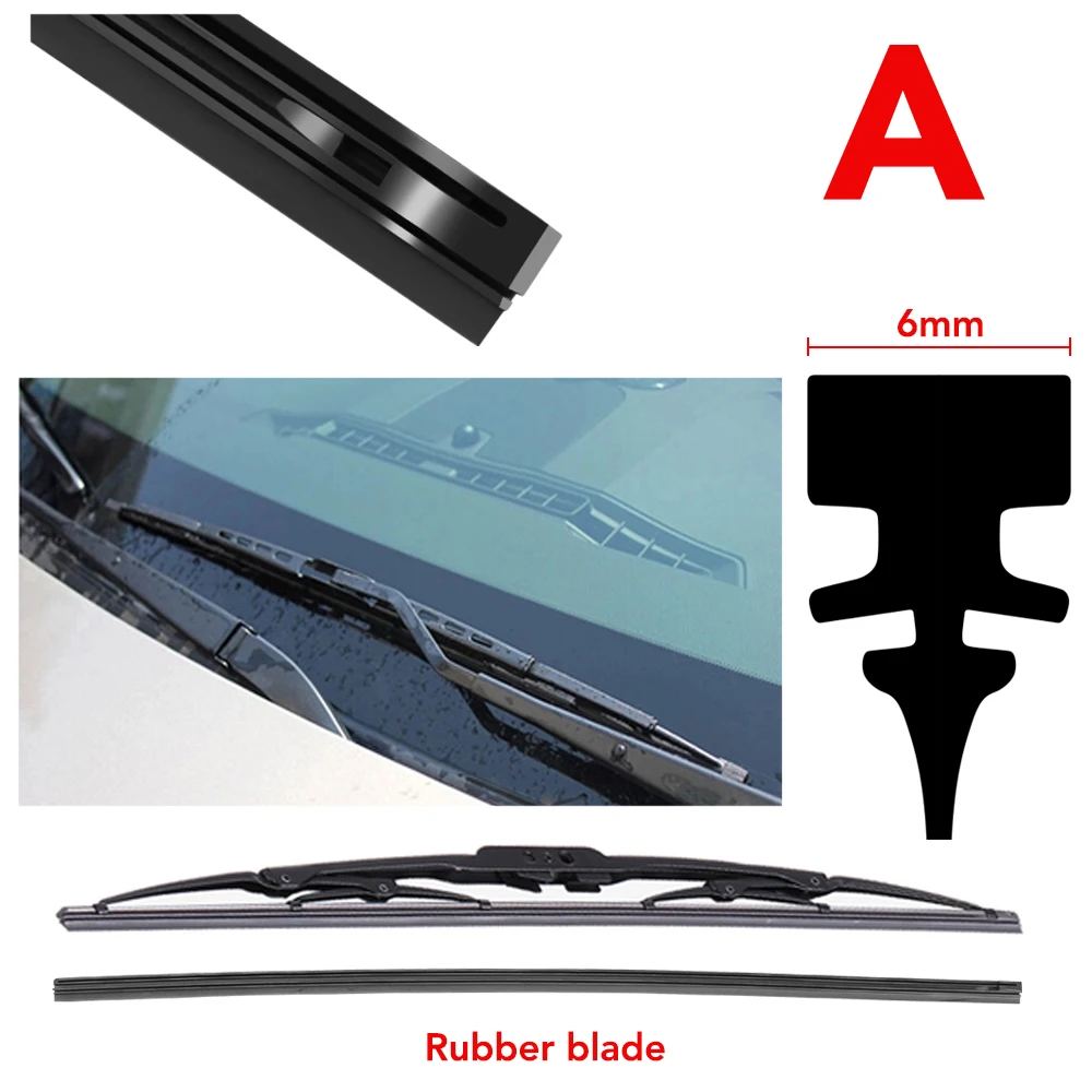 Car Wiper Rubber Strips Refill Wiper Blade Replacement Parts All Types Seasons Windshield Wiper Blades Blade Soft Car Accessorie