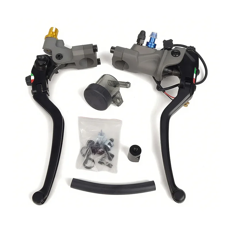 

2025 hot sale motorcycle electric vehicle spare parts modified front and rear brakes straight push up pump hand brake hydraulic