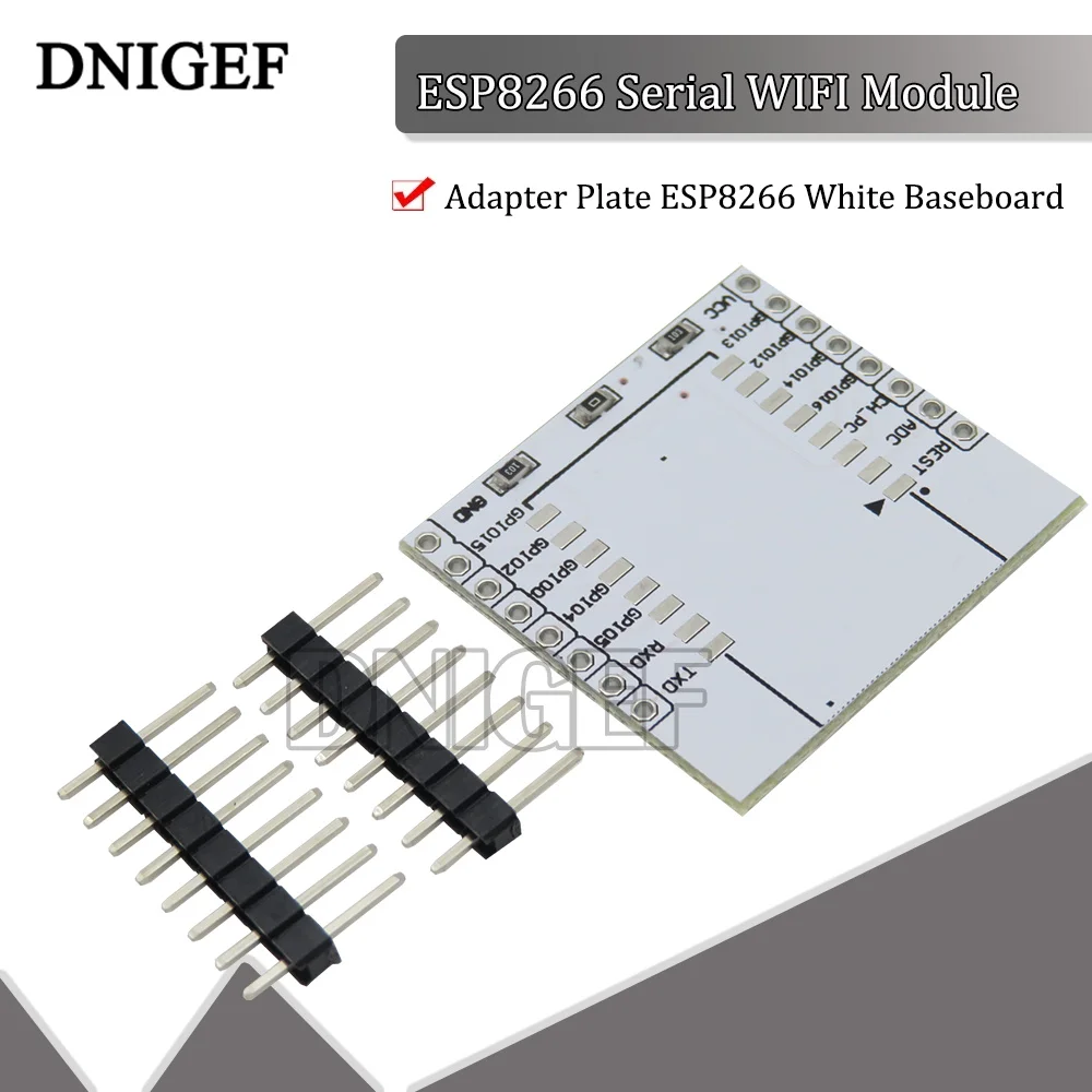 ESP8266 Serial WIFI Module Adapter Plate ESP8266 White Baseboard Applies to ESP-07\ESP-12E\ESP-12F Wireless Board for Arduino