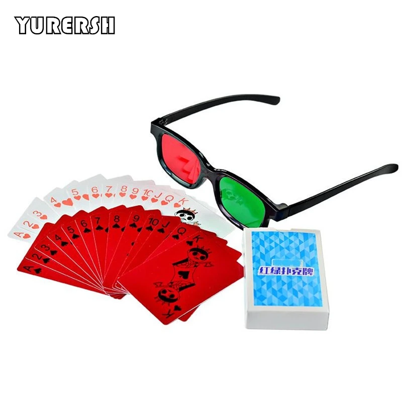 Training Poker Red Green Color Blindness Corrective Glasses Disinhibition Children Rehabilitation Amblyopia Strabismic Lenses