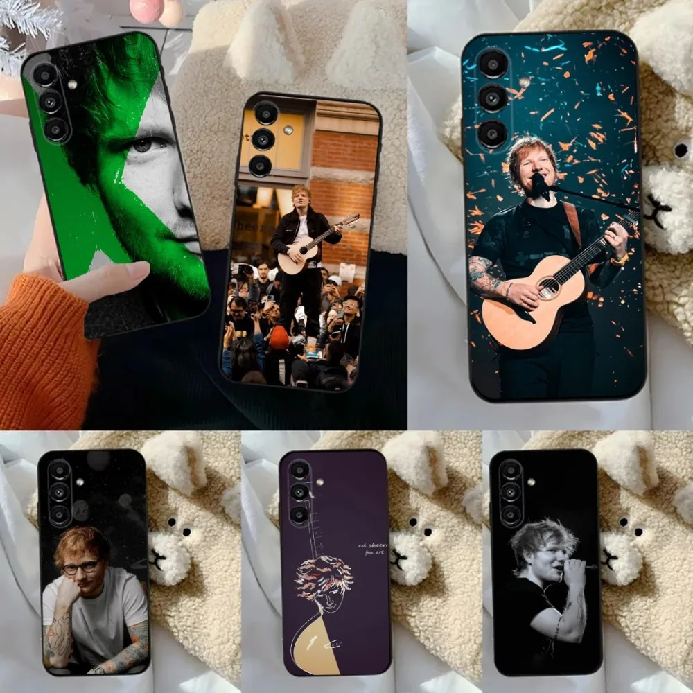 UK E-Ed Sheerans singer  Phone Case For Samsung S24,23,22,30,21,10,9,Ultra,Plus,Lite,FE,5G Black Soft Case