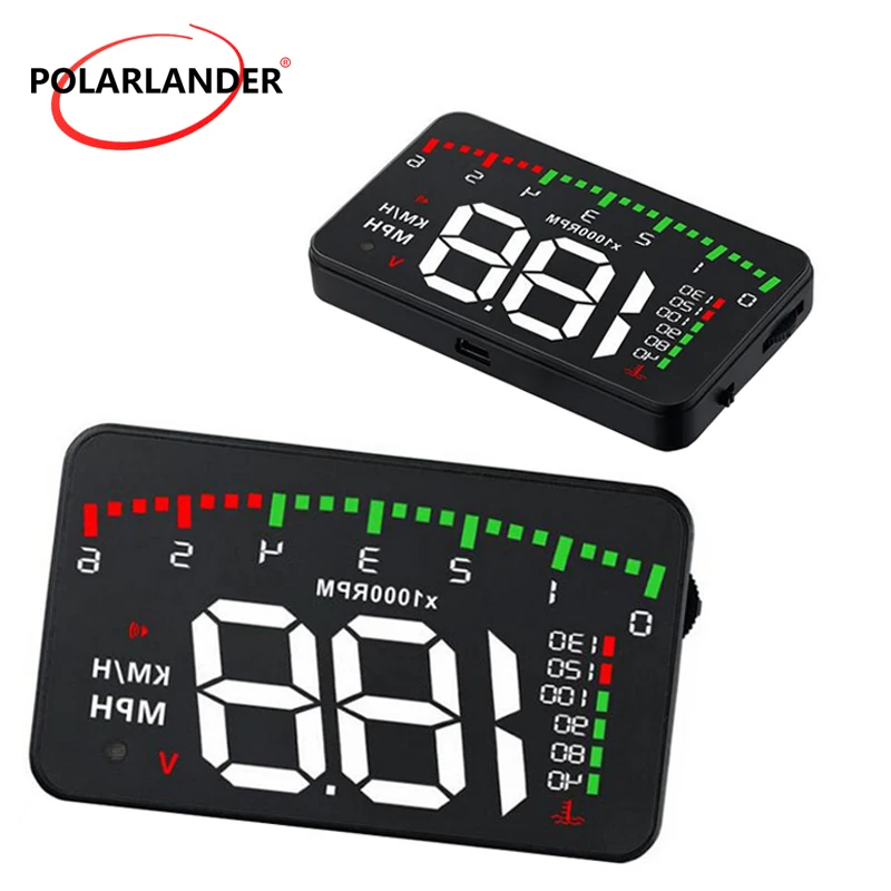 A900 Car HUD OBD2 Windshield Projector 3.5 Inch Nano Anti‑Double‑Reflection Driving Digital Meter