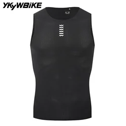 YKYWBIKE Men's Base Layer Sleeveless Quick Dry Cycling Undershirt MTB Bike Vests Compression Bicycle Sport Cycling jersey