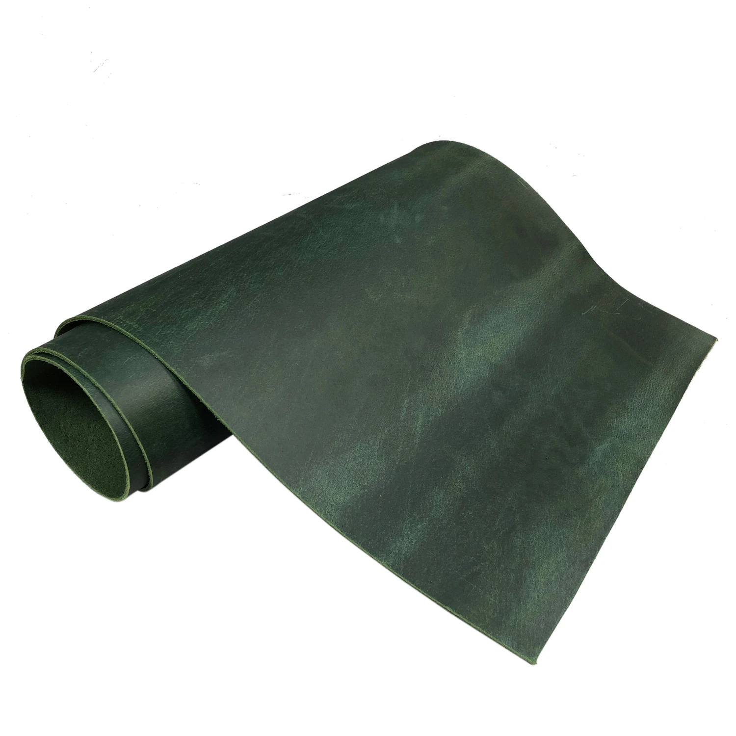 2 mm echt Crazy Horse rundleer chroom gelooid leerwerk stukken voor werkplaats, handtas, schoenen, naaien in groen