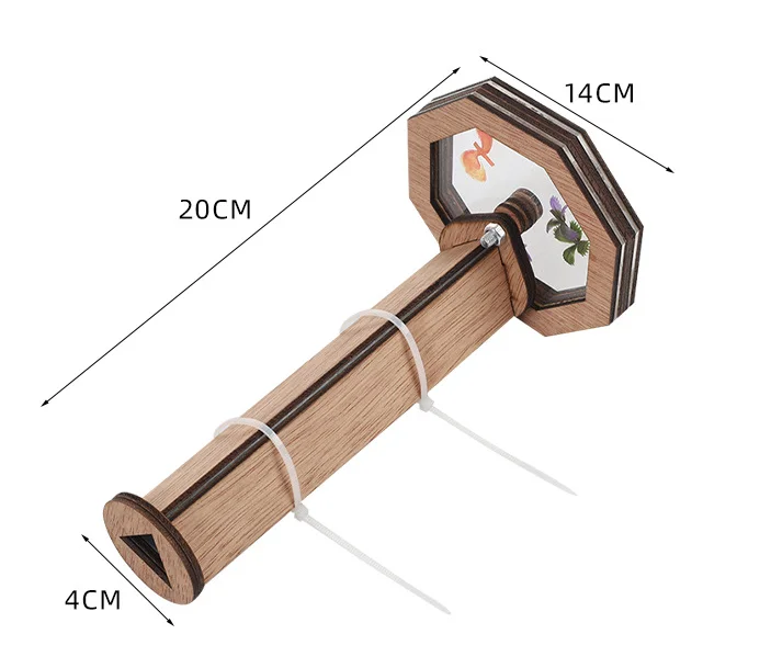 Zestaw do samodzielnego wykonania kalejdoskopu dla dzieci, drewniane puzzle 3D do eksploracji natury, kreatywne prezenty edukacyjne dla chłopców i dziewczynek.
