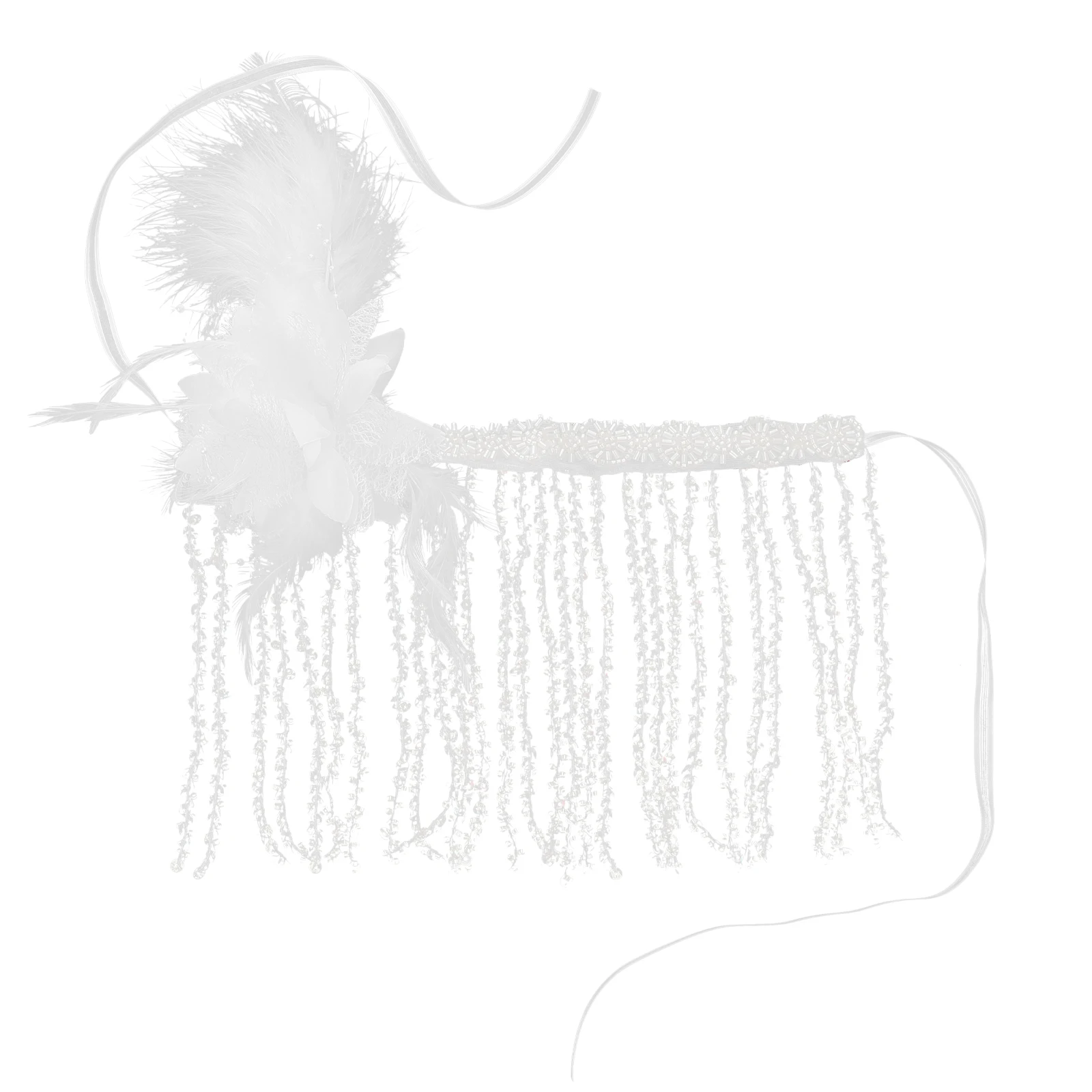 

Fringed Mask White Color Plastic Face Masks Party Accessories Punk Style Tassel Masquerade Masks Rhinestone Vintage