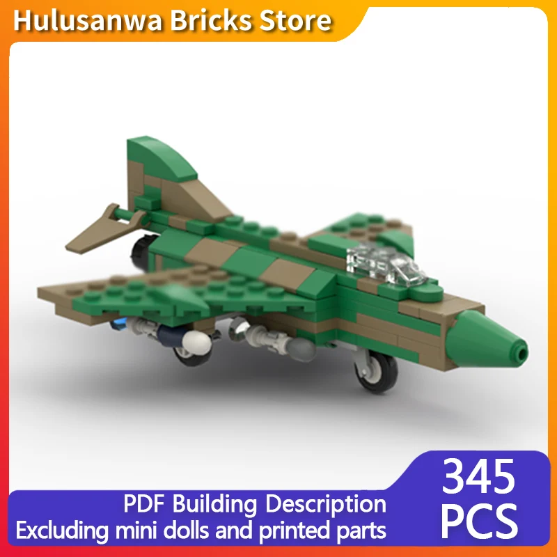 

F-4 Phantom II Modern Military Fighter Jets Model MOC Building Bricks War Equipment Modular Technology Gifts Children Toys Suit