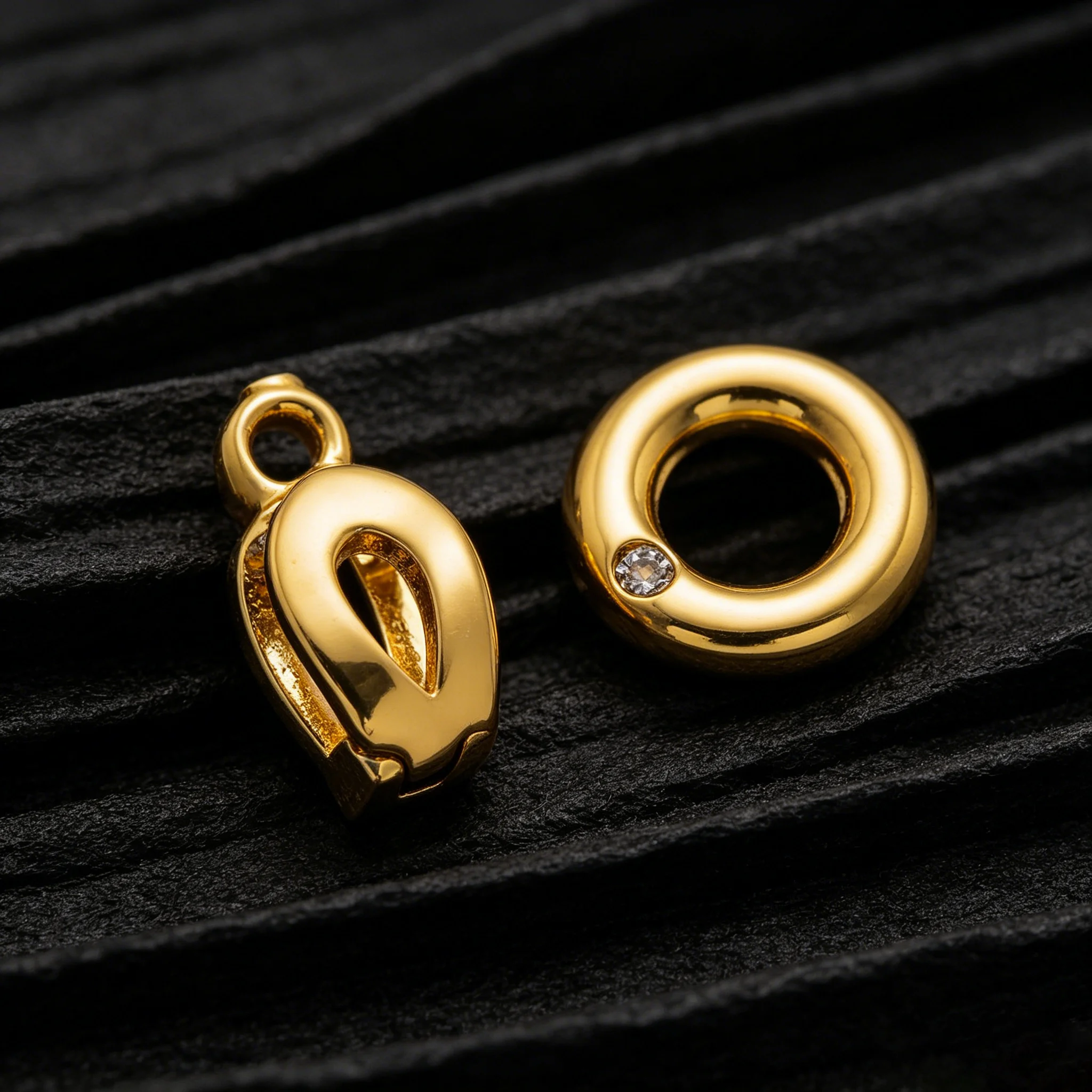 2 Stück 18K vergoldete dekorative Verschlüsse, Verbindungsverschlüsse, Perlenverschlüsse, Zubehör für DIY-Armbänder, Halsketten, Schmuckherstellung – Detail 5