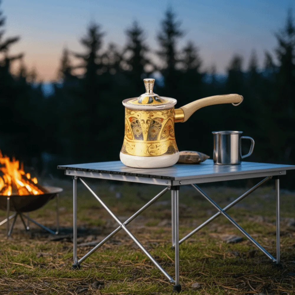 Stainless Steel Turkish Coffee Pot 350/550/720ml Portable Milk Tea Pot Long Handle Luxury Chocolate Melting Pot Kitchen Use