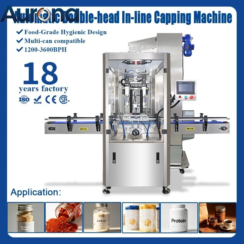 【Industrial】Full Automatic Screw Capping Machine Thread Lid Screwing Tightener For Glass & Plastic Bottle Automatic Bottle Seal